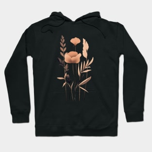 Minimalist Floral Line Art Print Hoodie